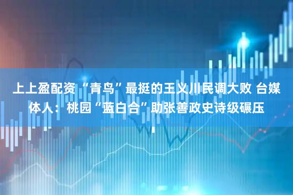 上上盈配资 “青鸟”最挺的王义川民调大败 台媒体人：桃园“蓝白合”助张善政史诗级碾压